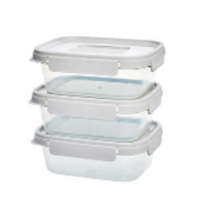 LockNlock nestopia plastic food container(920ml 3 pcs set)
