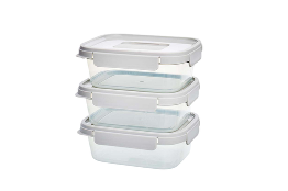 LockNlock nestopia plastic food container(920ml 3 pcs set)