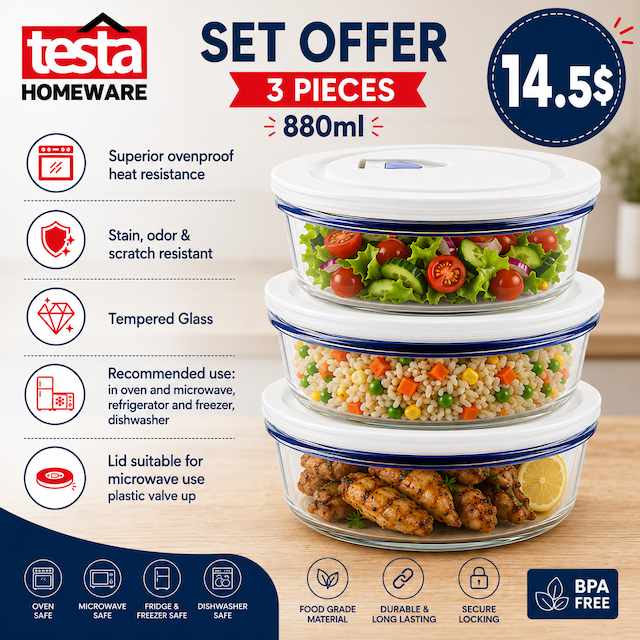 testa food container 880ml set offer
