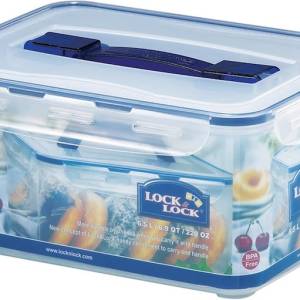 Lock & lock food storage box 6.5L with drain grate and handle