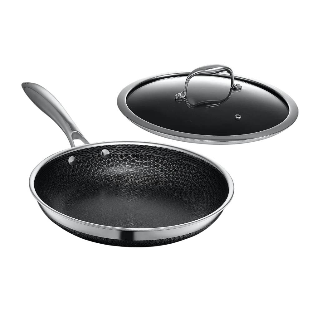 Nutricook Eterna Tri-ply 24cm Fry Pan With Lid, Fp-tpc240