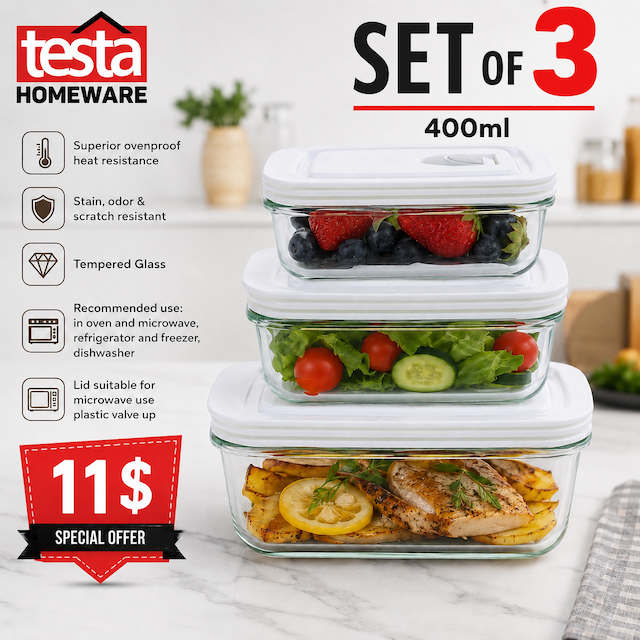 Testa Food Container 400 Ml set offer
