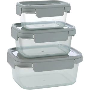LockNlock nestopia plastic food container(500ml,920ml,1.6L) 3 pcs set