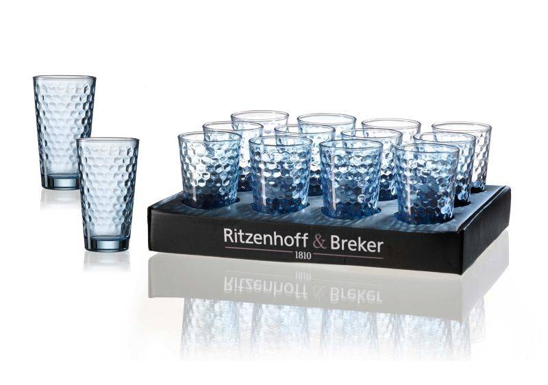 Ritzenhoff & Breker - Drink glass 400ml Favo blue