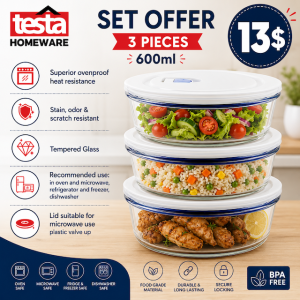 Testa Food Container 600ml set offer