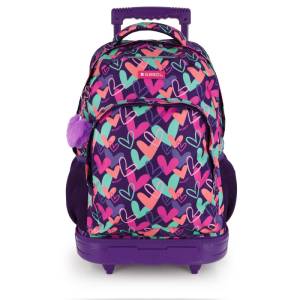Gabol School Detachable Trolley Backpack Kokoro Hearts 34x46x20cm#237884/2026 Purple.
