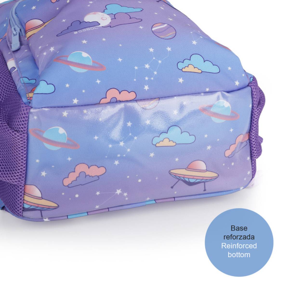 Gabol School Backpack 1 Part Cosmos 31x41x16cm#237406/2026 Light Purple.