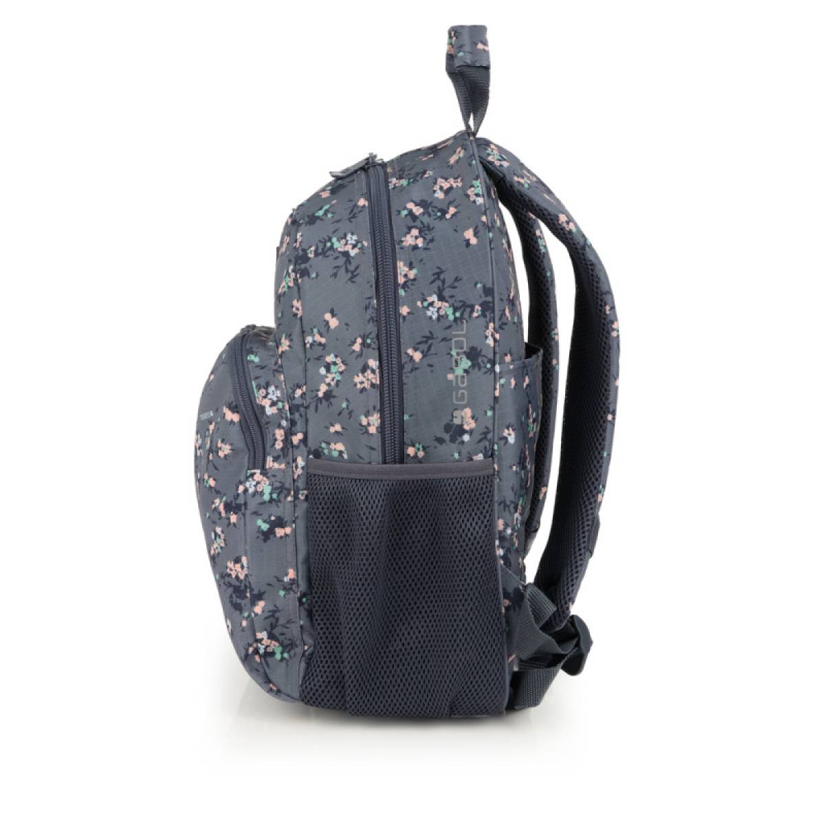Gabol School Backpack 1 Parts Secret 31x41x16cm#238006/2026 Grey.