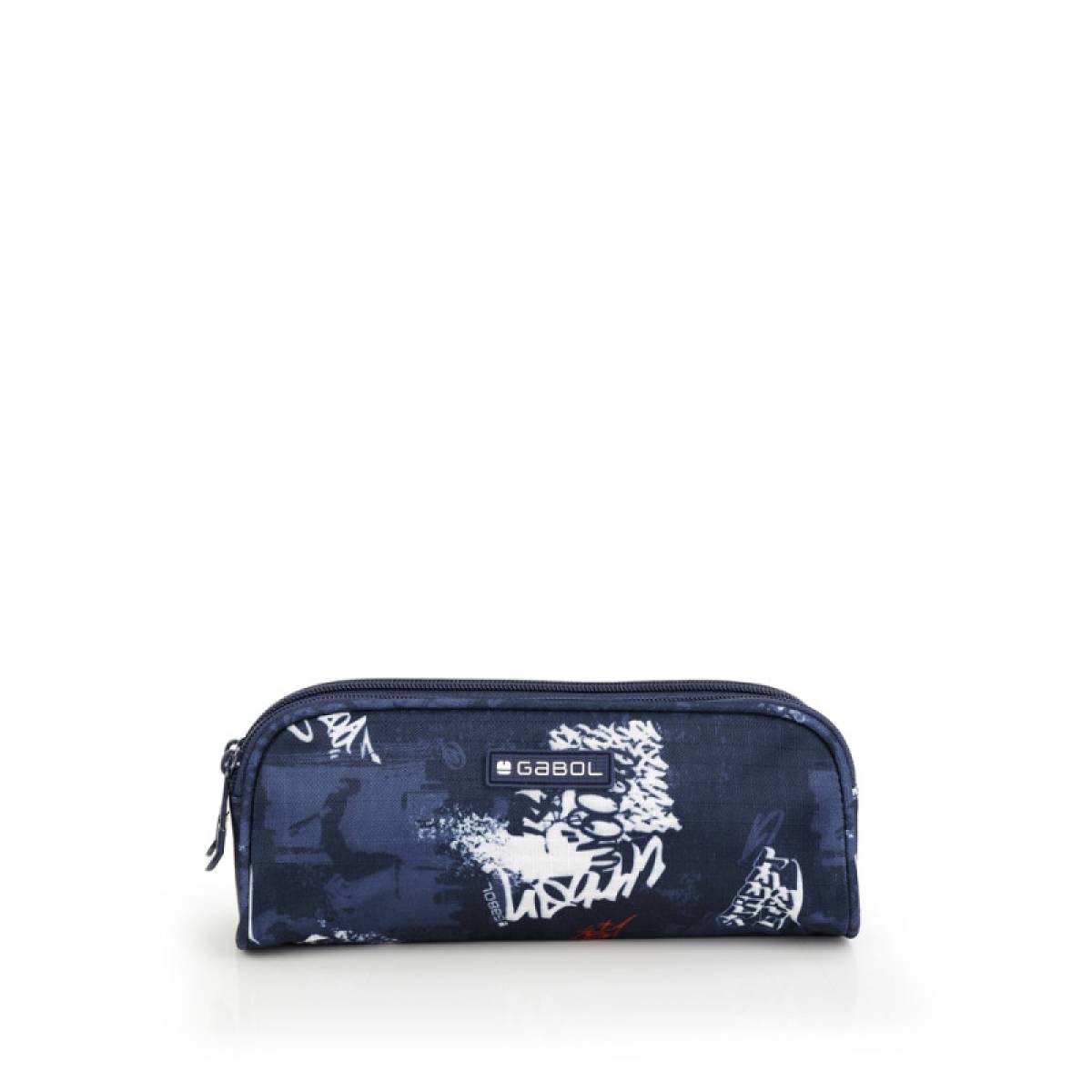 Gabol School Pencil Case 2 Parts Dash 22x8x6cm#238731/2026 Navy Blue.