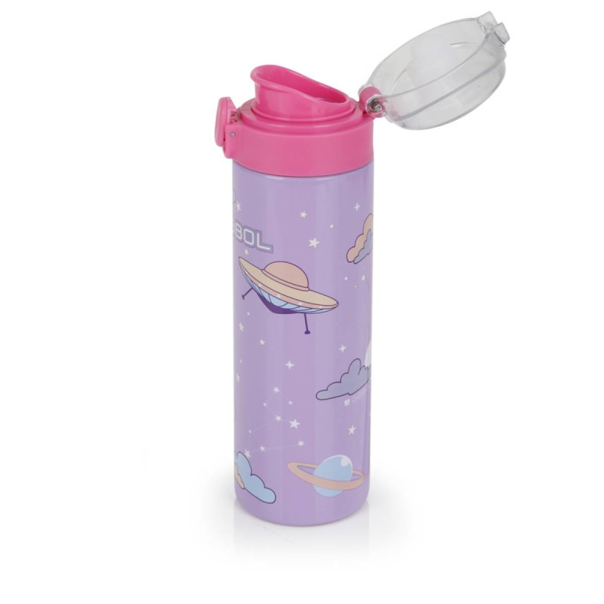 Gabol School Stainless Steel Bottle Cosmos 6.5x22.5x6.5cm 600ml#237452/2026 Light Purple.