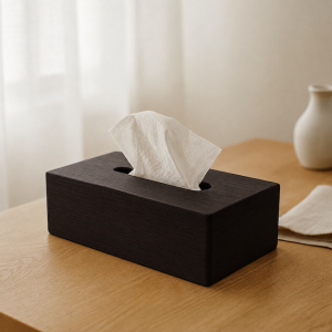 wooden B tissue box wenge