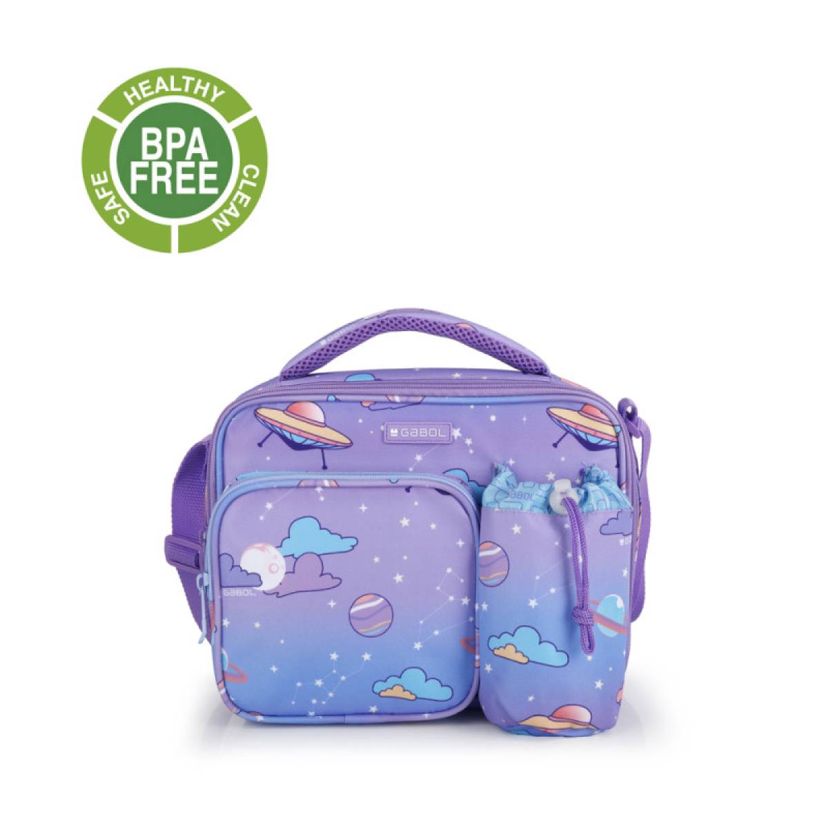 Gabol School Lunch Bag Cosmos 27x21x6cm#237426/2026 Light Purple.