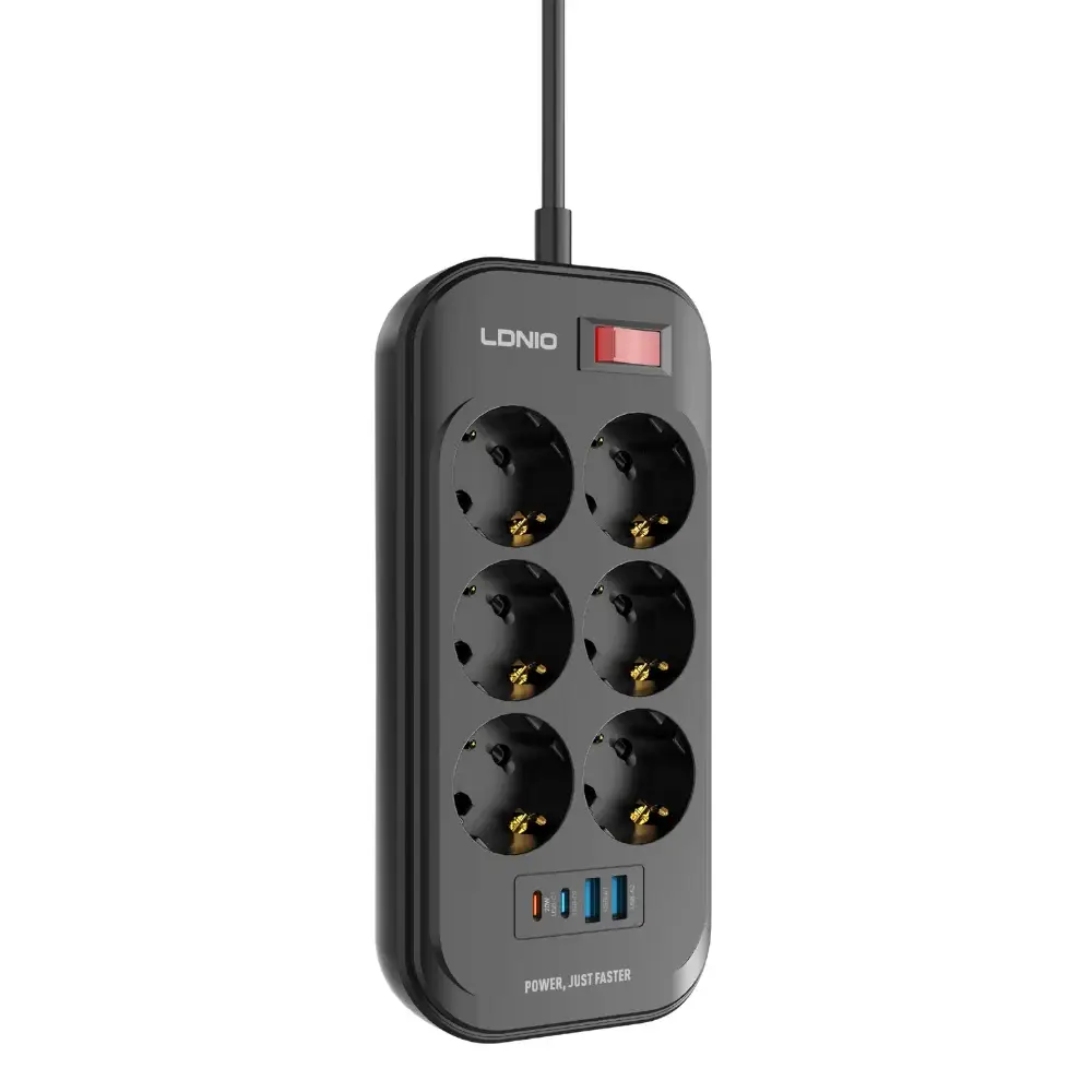 LDNIO SE6403C Power Strip USB-C 6 Outlets
