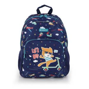 Gabol School Backpack 1 Parts Speedy 31x41x16cm#238206/2026 Navy Blue .