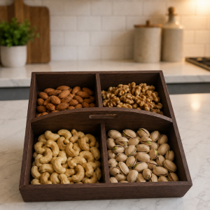Wooden Display Plate Dark Walnut
