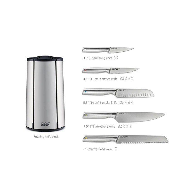 Joseph Joseph Steel Knives Carousel 5-Piece