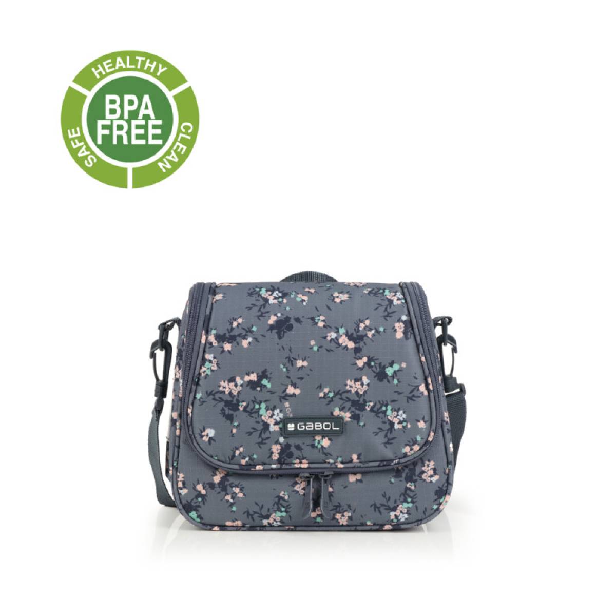 Gabol School Thermal Lunch Bag 1 Parts Secret 25x21x13cm#238032/2026 Grey.