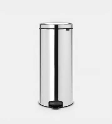 Brabantia Pedal Bin newIcon 30L Plastic Inner Bucket Brilliant Steel