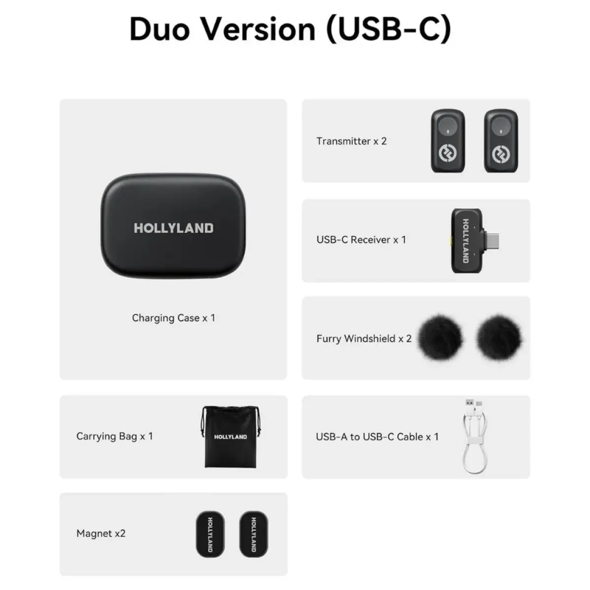 Hollyland LARK A1 DUO Wireless Microphone USB-C