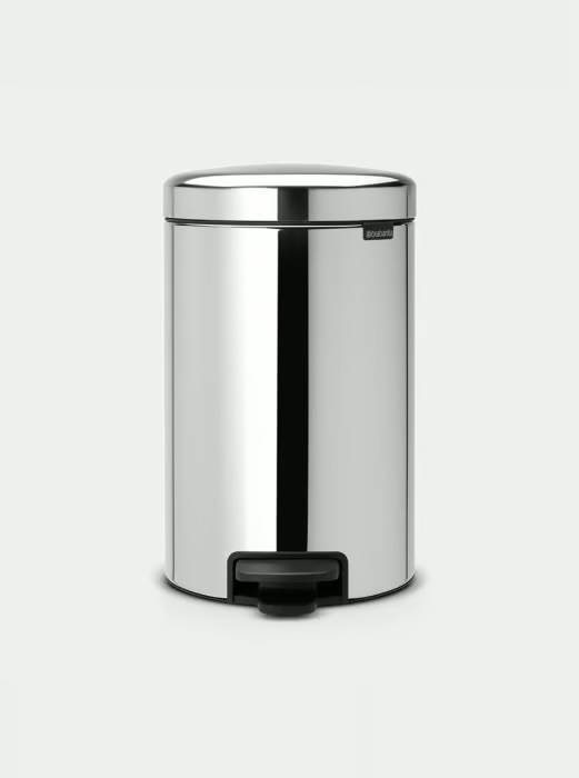 Brabantia Pedal Bin newIcon 12L Plastic Inner Bucket Brilliant Steel