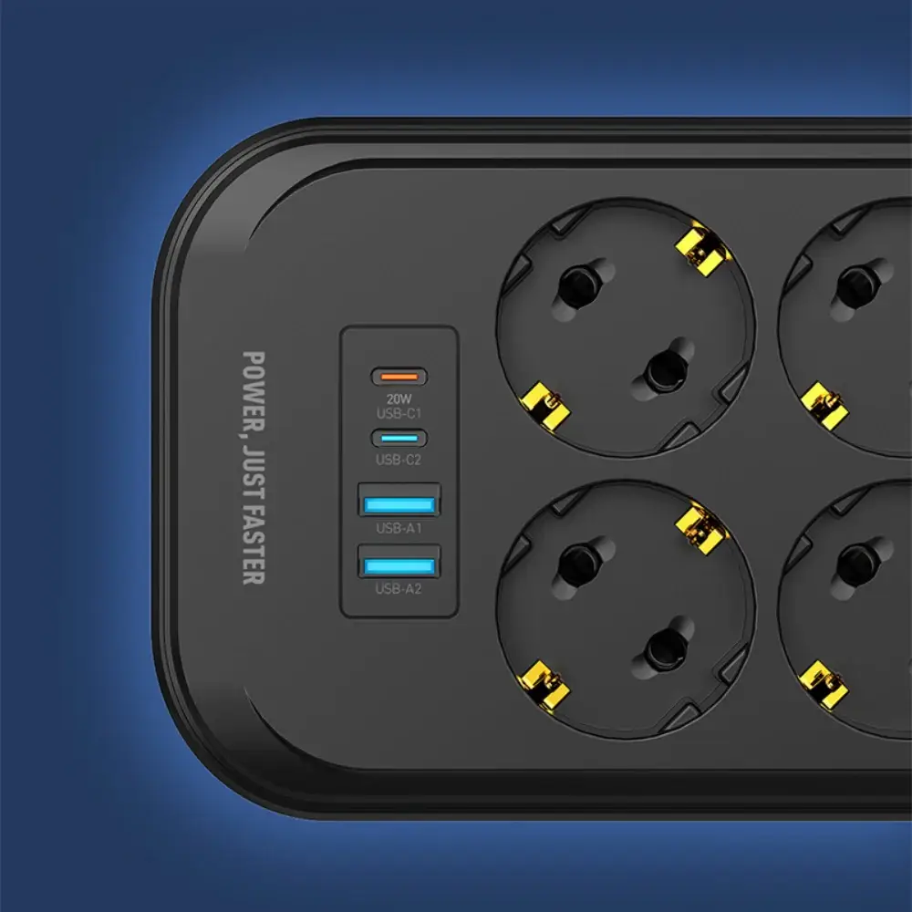 LDNIO SE6403C Power Strip USB-C 6 Outlets