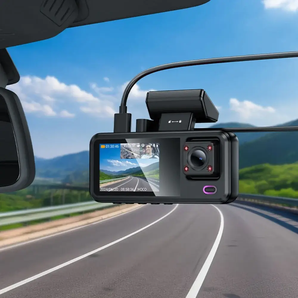 Hoco DV15 Tri-Channel Dash Cam