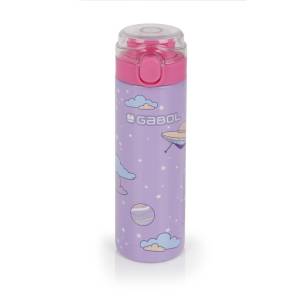 Gabol School Stainless Steel Bottle Cosmos 6.5x22.5x6.5cm 600ml#237452/2026 Light Purple.