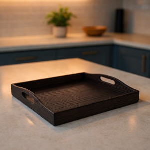 wooden curved tray wenge