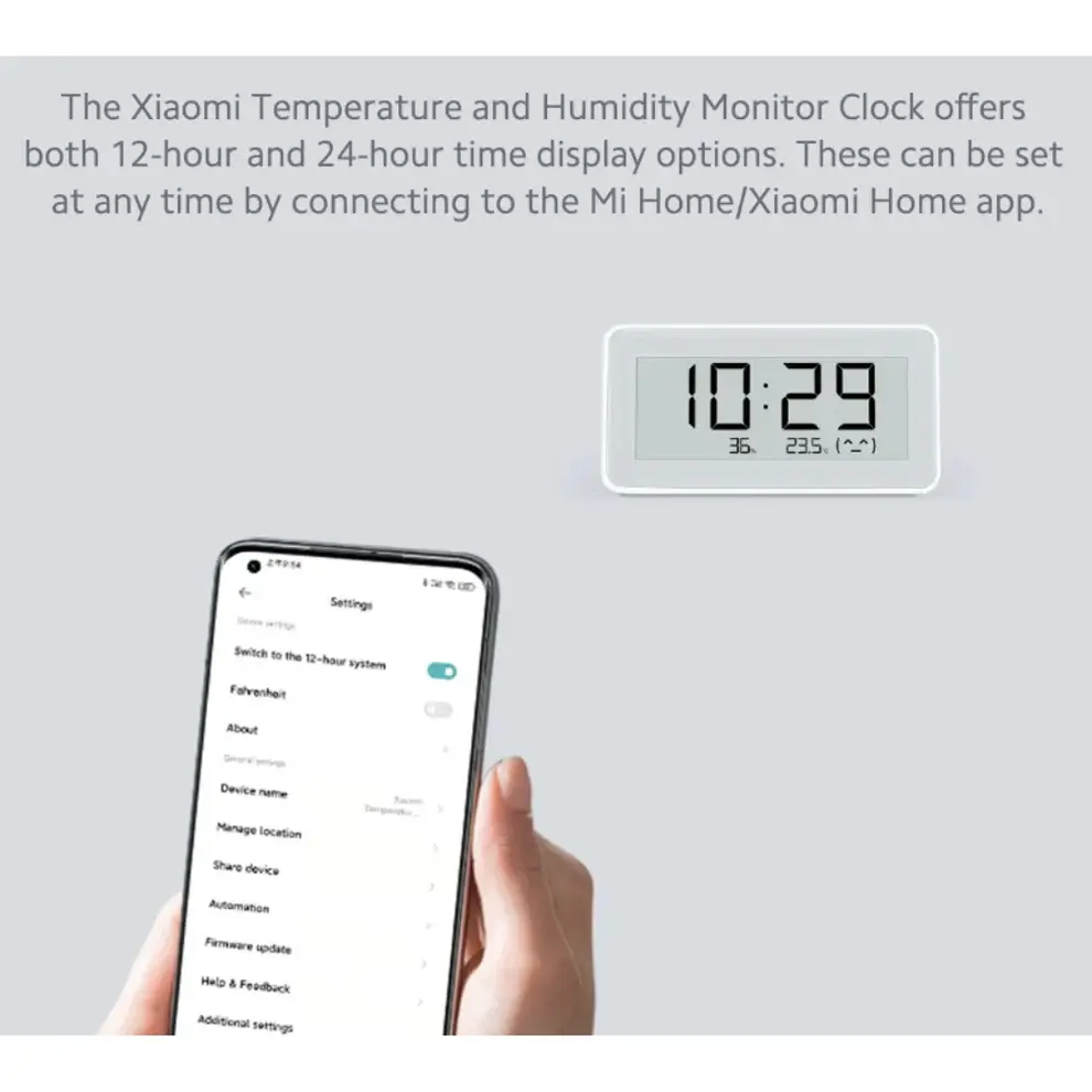 Xiaomi Temperature Humidity Clock