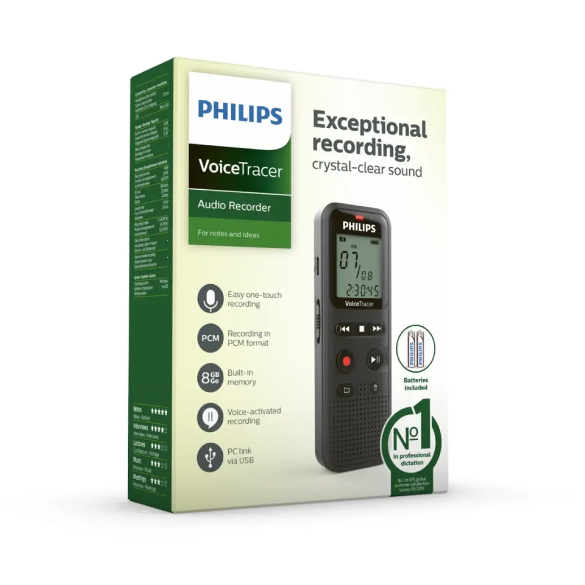 Philips VoiceTracer Audio Recorder DVT1160