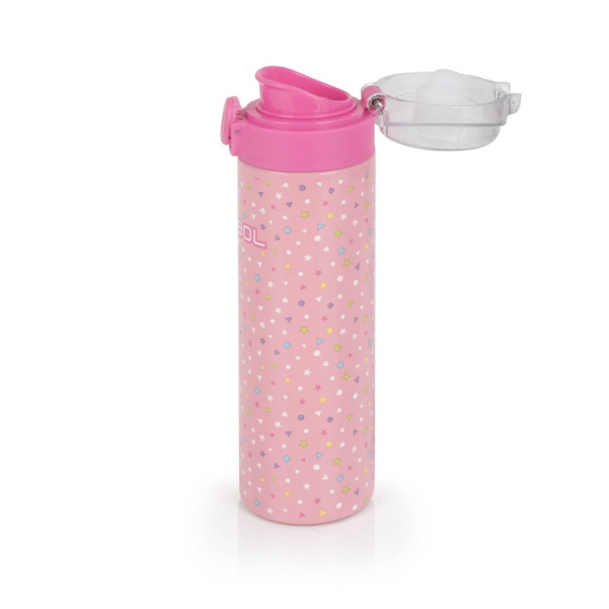 Gabol School Stainless Steel Bottle Glam 6.5x22.5x6.5cm 600ml#237652/2026 Pink.
