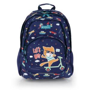Gabol School Backpack 3 Parts Speedy 32x44x18cm#238240/2026 Navy Blue.