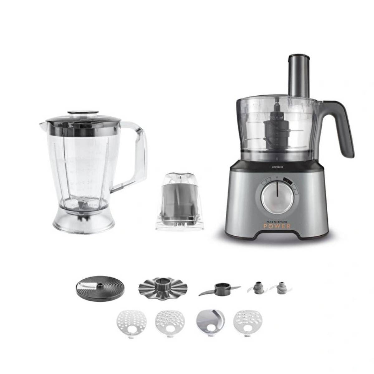 Karaca mastermaid Power Multifunctional 10in1 Food Processor 2000w, Galaxy Grey, Kar-8697918880828
