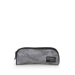 Gabol School Pencil Case 2 Parts Soul 22x8x6cm#238831/2026 Black-grey.