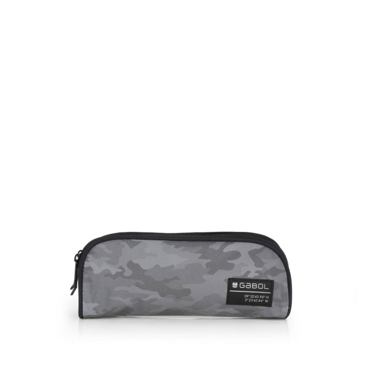 Gabol School Pencil Case 2 Parts Soul 22x8x6cm#238831/2026 Black-grey.