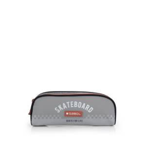 Gabol School Pencil Case 2 Parts Trick 22x8x6cm#238531/2026 Grey-black.