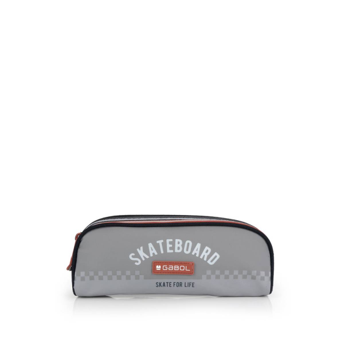 Gabol School Pencil Case 2 Parts Trick 22x8x6cm#238531/2026 Grey-black.