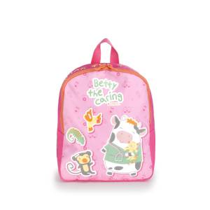 Gabol School Backpack Small 1 Part Betty Staff 25x31x11cm#237361/2026 Pink.