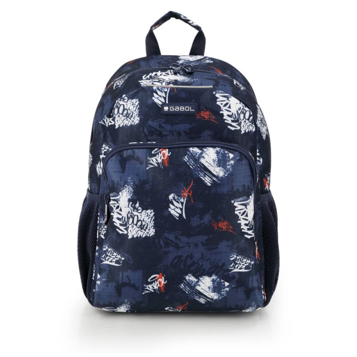 Gabol School Backpack 1 Parts Dash 31x41x16cm#238706/2026 Navy Blue.