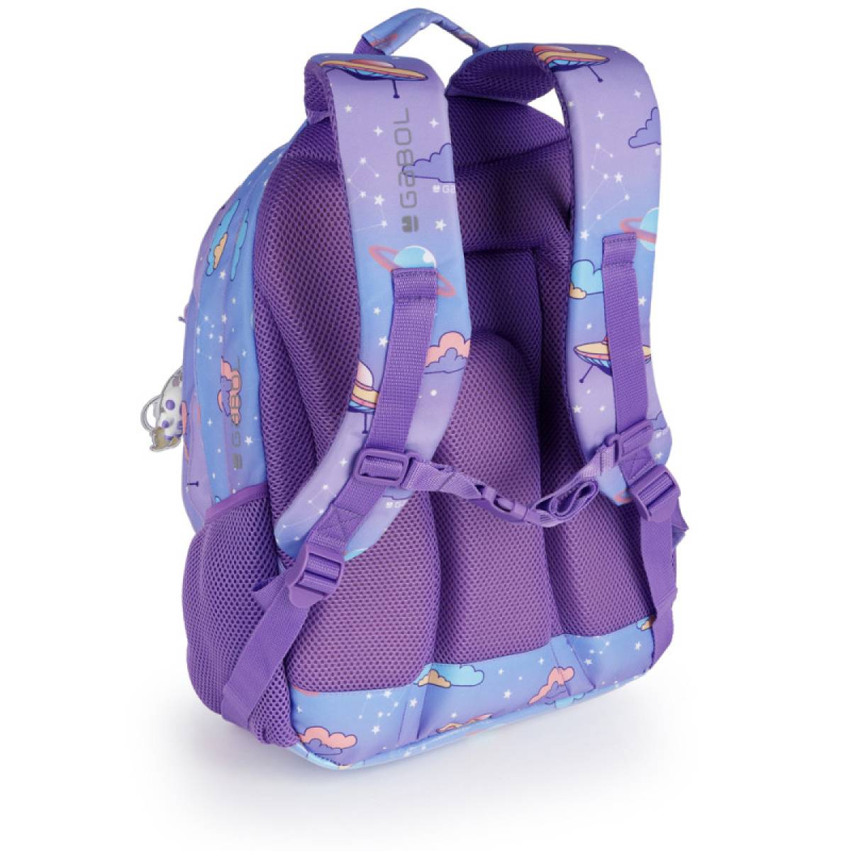 Gabol School Backpack 3 Parts Cosmos 32x44x18cm#237440/2026 Light Purple.