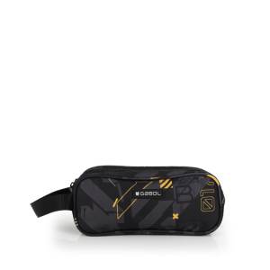 Gabol School Pencil Case 3 Parts Byte 22x9x9cm#238611/2026 Black.