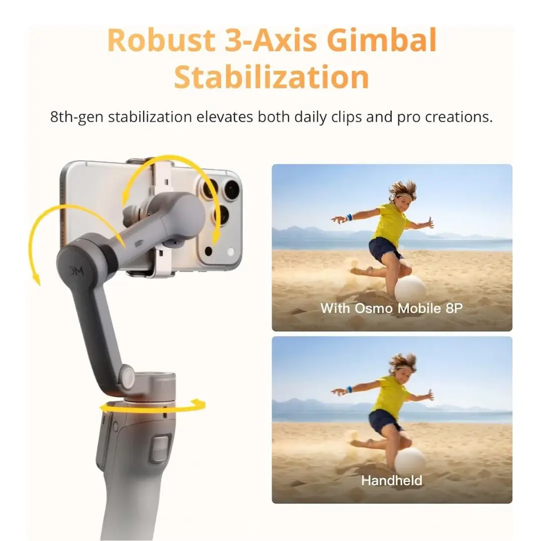 DJI Osmo Mobile 8P Gimbal Advanced Tracking Combo