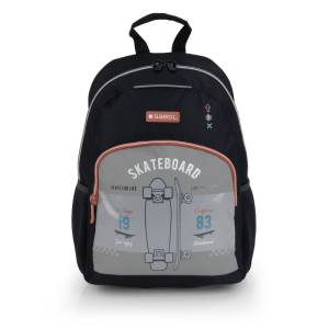 Gabol School Backpack 1 Parts Trick 31x41x16cm#238506/2026 Grey-black.