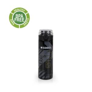 Gabol School Stainless Steel Bottle Byte 6.5x22.5x6.5cm 600ml#238652/2026 Black.