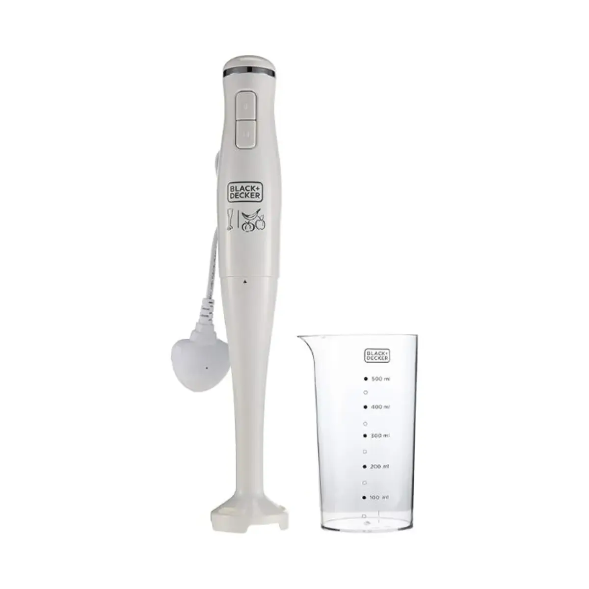 Black+decker 300w 2 Speed Stick Hand Blender With Beaker