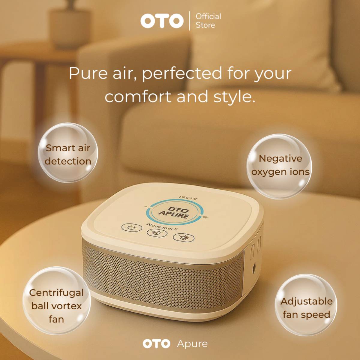 OTO Apure Air Purifier and Ionizer