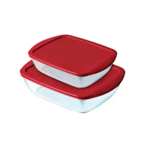 Pyrex Set Blue Lids  913s801 Set Of 2 215p + 216p