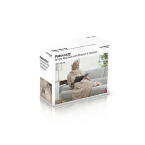Innovagoods Single Sleeved Blanket With Central Pocket Faboulazy [beige], V0101231