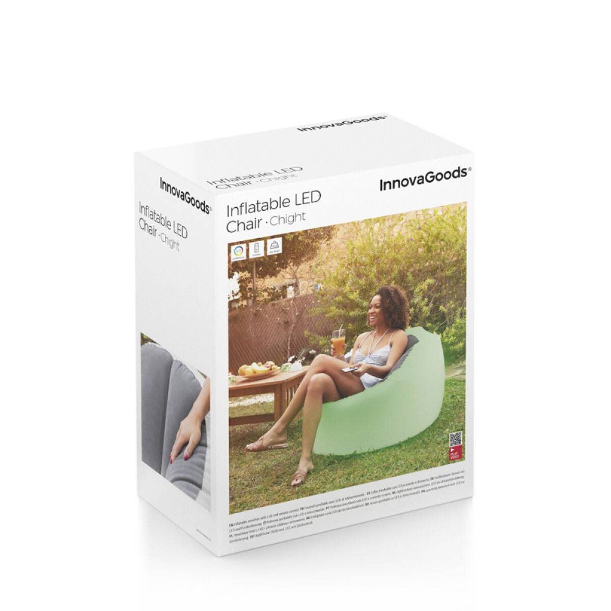Innovagoods Inflatable Armchair With Multicoloured Led And Remote Control Chight, V0103729