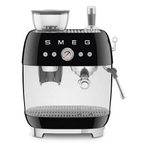 Smeg Espresso Coffee Machine With Grinder Black  Egf03bleu